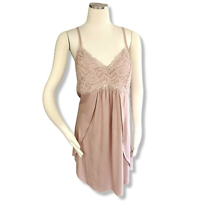 Maurices Women#x27;s Pink Lace Bodice Layered Slip Dress Size Large $12.45