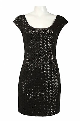 #ad Muse Cutout Back Sequin Bodycon Mini Cocktail Dress Size 12 14 16 Brown NWT $178 $89.00