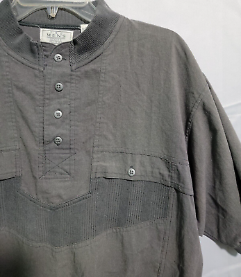 #ad quot;The Men#x27;s Store at Searsquot; Size medium Gray banded short sleeve Polo Vintage $12.23
