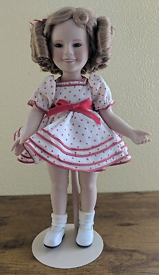 #ad #ad Shirley Temple Doll Danbury Mint 14quot; Porcelain 1987 quot;Stand Up and Cheerquot; No box $19.54
