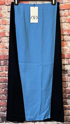 #ad #ad Zara Linen Blend Pencil Skirt Long Chic Boho Bohemian Size XS $29.90