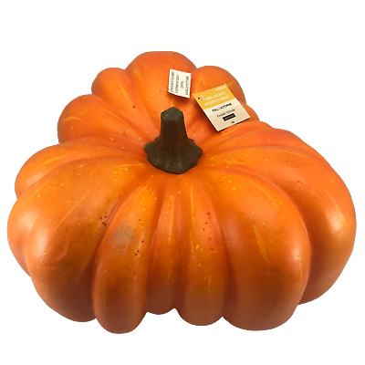 #ad Halloween 14quot; Foam Pumpkin Ornament Party Fall Harvest Decoration Craft NWT $24.69