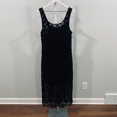Forever 21 Midi Lace Black Dress Plus Size 1X $19.99