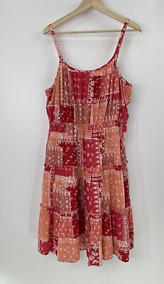 #ad #ad Beach Lunch Lounge Collection Tiered Sun Dress Size XL Pockets Smocked Back $24.52