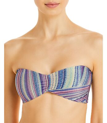 #ad #ad Frankies Bikinis Women’s Jeanette Metallic Bikini Top Blue Small $49.90