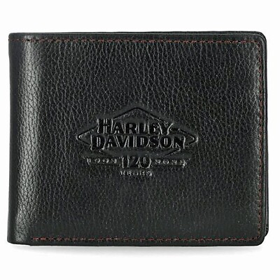 Harley Davidson® Men#x27;s 120th Anniversary Bi Fold Wallet MWM018 08 $38.69