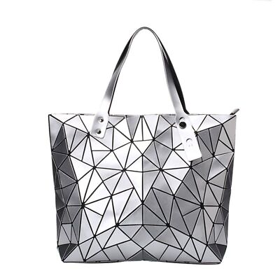 Handbag Women Bag Beach Large Tote Hologram Shoulder Bag Geometric Bag 40*31.5CM $36.99