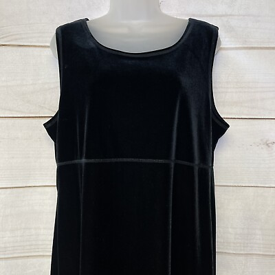 Carol Little Dress Large Black Sleeveless Maxi with Chiffon Hem Womens Ladies $12.66