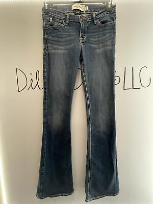 #ad Abercrombie Stretch Medium Wash Flare Jeans Girls Size 14 Slim $28.00