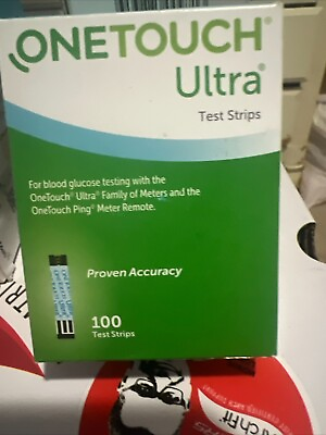 #ad #ad 100 One Touch Ultra Glucose Test Strips Exp: 4 30 2024 FREE SHIP LOW PRICE $18.88