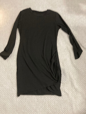 #ad Women Cocktail Dress With Long Sleeves Black Size S $17.00