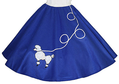 #ad 4 Pcs BLUE 50s Poodle Skirt Outfit Size Medium Waist 30quot; 37quot; L25quot; $48.99