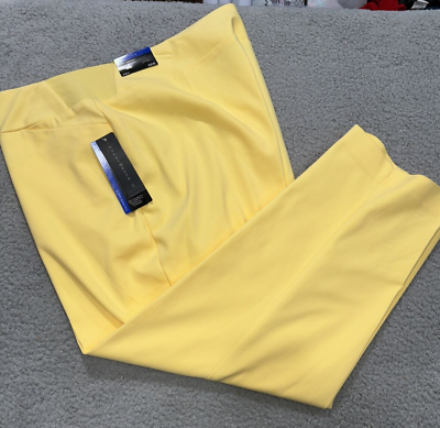 #ad Dillards Investments Womens Pants Park Ave Fit Ankle Secret Support 22W Yellow $19.99