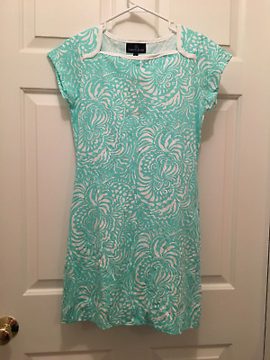 #ad #ad NWT Lauren James Women#x27;s The Skyler Ocean Blue White Summer Dress Medium $44.95