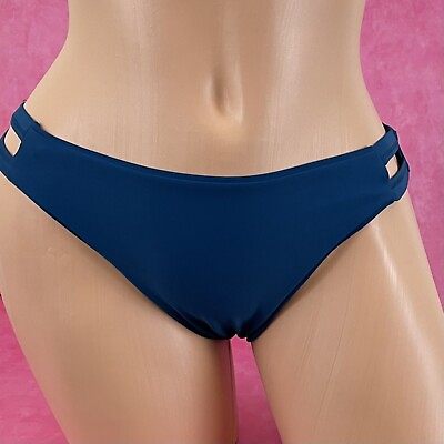 #ad Teal Blue Bikini Bottoms Teal Blue Skimpy Cut Out Sides Tanga Women#x27;s Small $7.12