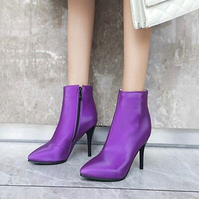 #ad Women#x27;s ankle boots short boots waterproof high heels party shoes large size $83.37