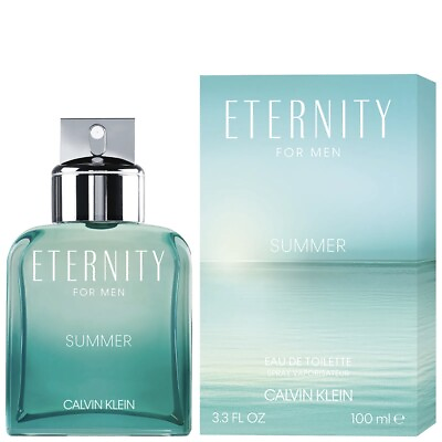 Eternity Summer 2020 by Calvin Klein 3.3oz EDT for Men NEW SEALED Box $44.99