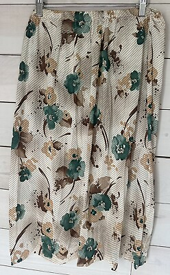 #ad Vintage Handmade Slip Skirt Nylon Satin Silky Size XL Extra Large 70#x27;s 80#x27;s $14.00