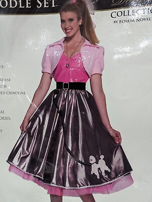 50s Sweetheart Deluxe Poodle Skirt Costume Set Rockabilly Grease Womens XL 18 20 $59.99