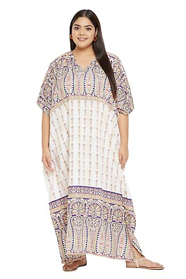 #ad Plus Size Maxi Caftan Dress Kimono Boho Women Kaftan Beach Cover Up Long Gown $15.49