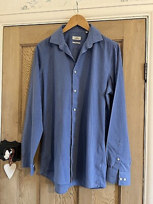 #ad Next 16 Shirt Blue Single Cuff Work 16 “ Slim Fit GBP 4.99