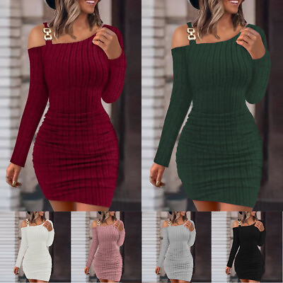 #ad Women#x27;s Midi Wrap Dress Sundress Long Sleeve Party Sexy Casual Slim Fashion amp; $20.55