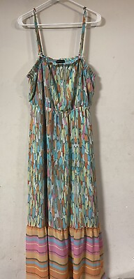 #ad #ad Lane Bryant tube top maxi dress sheer sundress with lining 18 20 $22.00