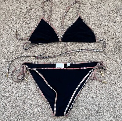 #ad #ad Burberry Designer Bikini Swimsuit Size S M L $47.49