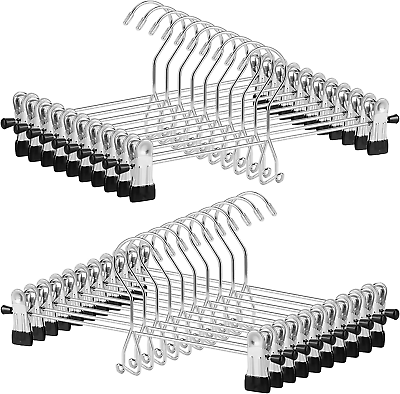 Add On Metal Pants Hangers with ClipsESEOE Skirt Hangers Space Saving with Clip $15.66