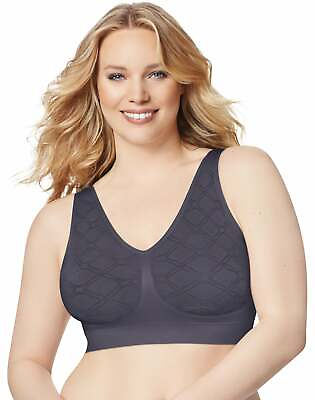 #ad Just My Size Wirefree Bra Moisture Control Pure Comfort Seamless Plus Size 1x 6x $17.00