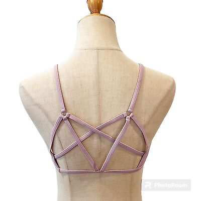 #ad Tobi Swim Lilac Lavender Bikini Top Strappy Back Medium $12.99