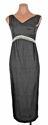 #ad Vintage 60s Cocktail Party Sheath Dress BEADED FRINGE Little Black Dress XS S $100.00