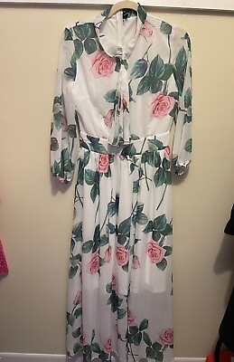 women floral maxi dress long sleeve $125.00