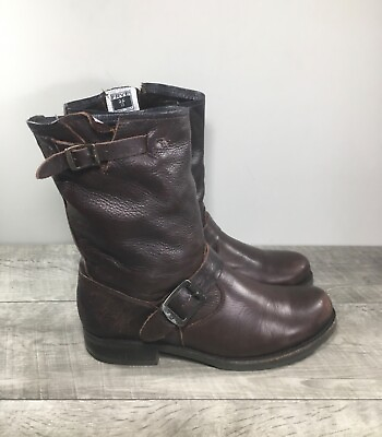 #ad Frye Womens #76509 Veronica Short Harness Riding Motorcycle Leather Boots Size 8 $127.48