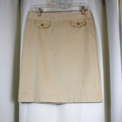 #ad Casual Corner Vintage Chino Knee Length Lined Pencil Skirt Women#x27;s Size 8 $8.99