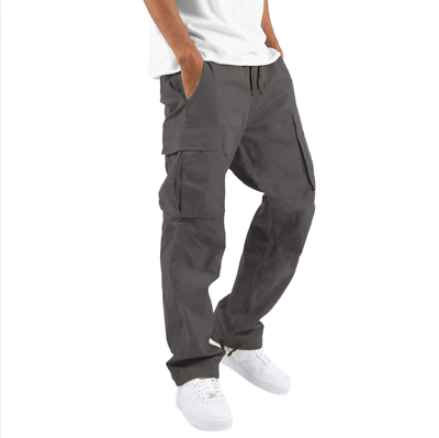 Men#x27;s Casual Joggers Pants Sweatpants Cargo Combat Loose Active Sports Trousers $24.89