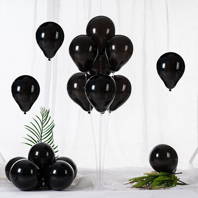 #ad 100 Black Party Balloons latex wedding baby shower decoration helium air photo $12.34