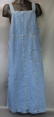 Vintage Crossroads Denim Maxi Dress Women#x27;s Size M Sleeveless Prairie Medium $29.99