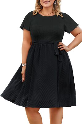 #ad Modest Dresses for Women Plus Size Midi Dress Business Casual Dress with Slee... $53.54