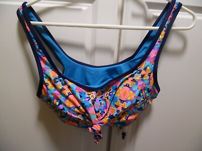 Coastal Blue Women#x27;s Swimwear Knotted Bikini Top Medium $10.85