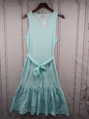 #ad #ad NWT J. Crew Pretty Dress Size S MSRP $69.50 Drop Waist Ruffle Skirt Pastel Blue $32.17