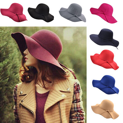Haute Edition Women#x27;s Felt Wool Blend Floppy Hat $13.99