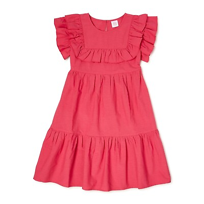 #ad Wonder Nation Charming Whimsical Pink Ruffle Dress Girls Size XL 14 16 NWT $6.94