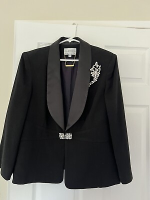 lily taylor women Church Size 18 Black Blazer Only With Rhinestone Newyorkparis $100.00