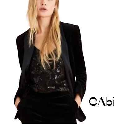 #ad CAbi Black Party Event Tuxedo Jacket Blazer NWOT $49.00