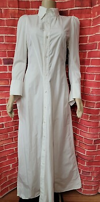 Yohji Yamamoto Maxi Length Shirt Size 3 Dress Long Sleeve White #W8 $575.00