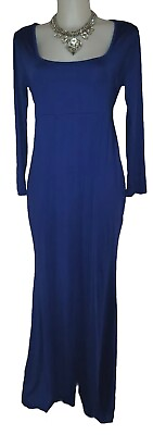 #ad Women#x27;s Blue Bodycon Maxi Baby Shower Wedding Guest Party Dress Size XL $22.00