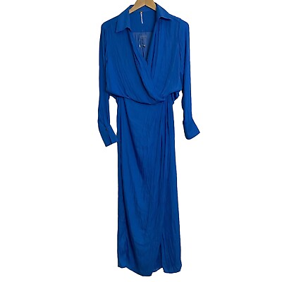 #ad NWOT Free People blue aida maxi dress size 0 $100.00