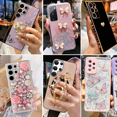 #ad Glitter Shockproof Bling Case Cute Cover for Samsung Galaxy S22 S23 S24 Ultra $13.98