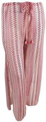 Becca Etc Plus Pier Side Stripe Crochet Cover Up Pants 1X 16 18 NWT $29.99